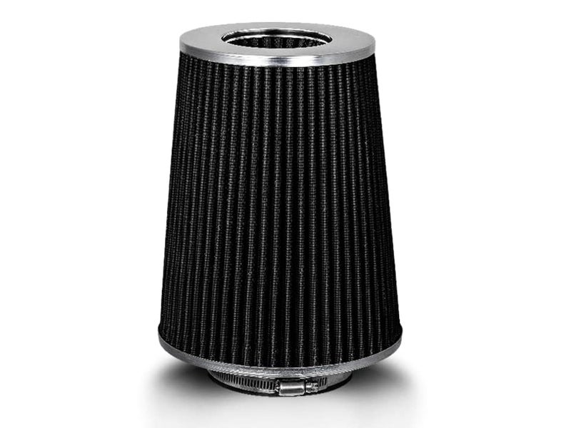 Rtunes Racing BLACK 4" 102 mm Inlet Truck Cold Air Cone Replacement Performance Washable Clamp-On Dry Air Filter (8" Tall) - Image 2